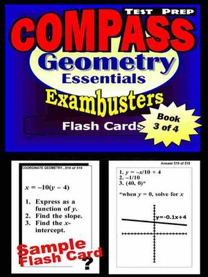 cover image of COMPASS Test Prep Geometry Review - Exambusters Flash Cards - Workbook 3 of 4